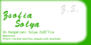 zsofia solya business card